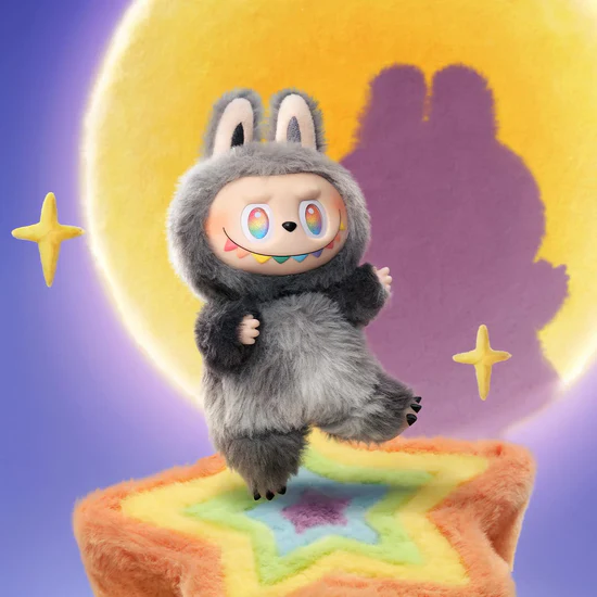 Black Grey Labubu Doll