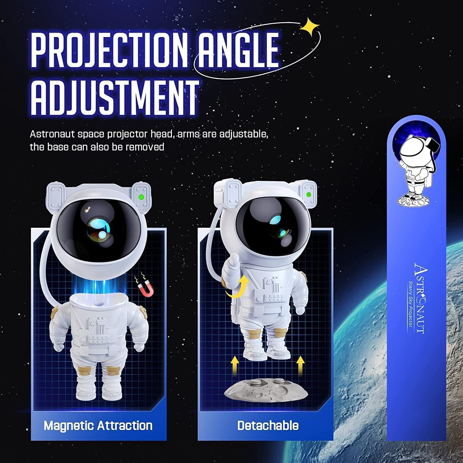 Astronaut Galaxy Projector Night Light 