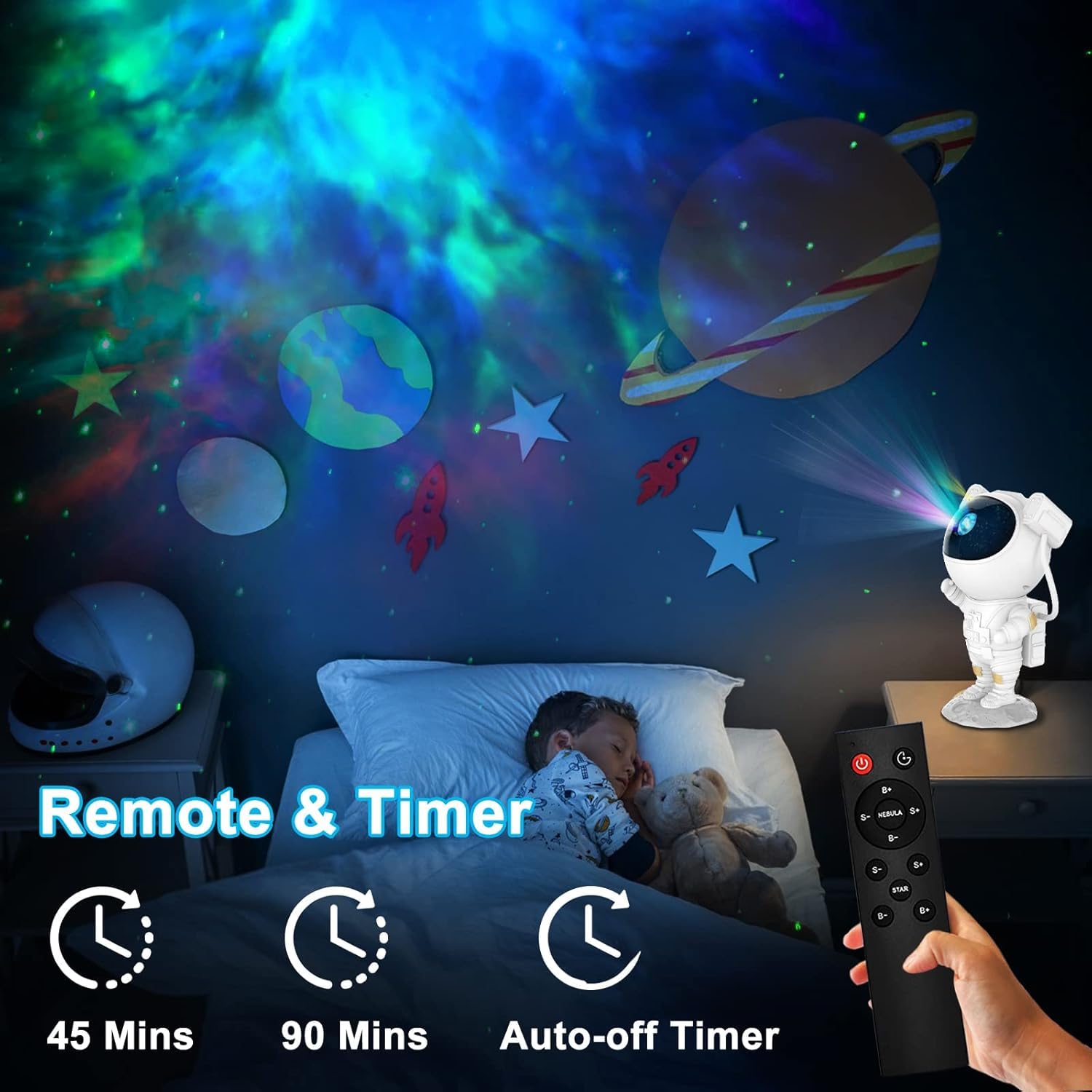 Astronaut Galaxy Projector Night Light 