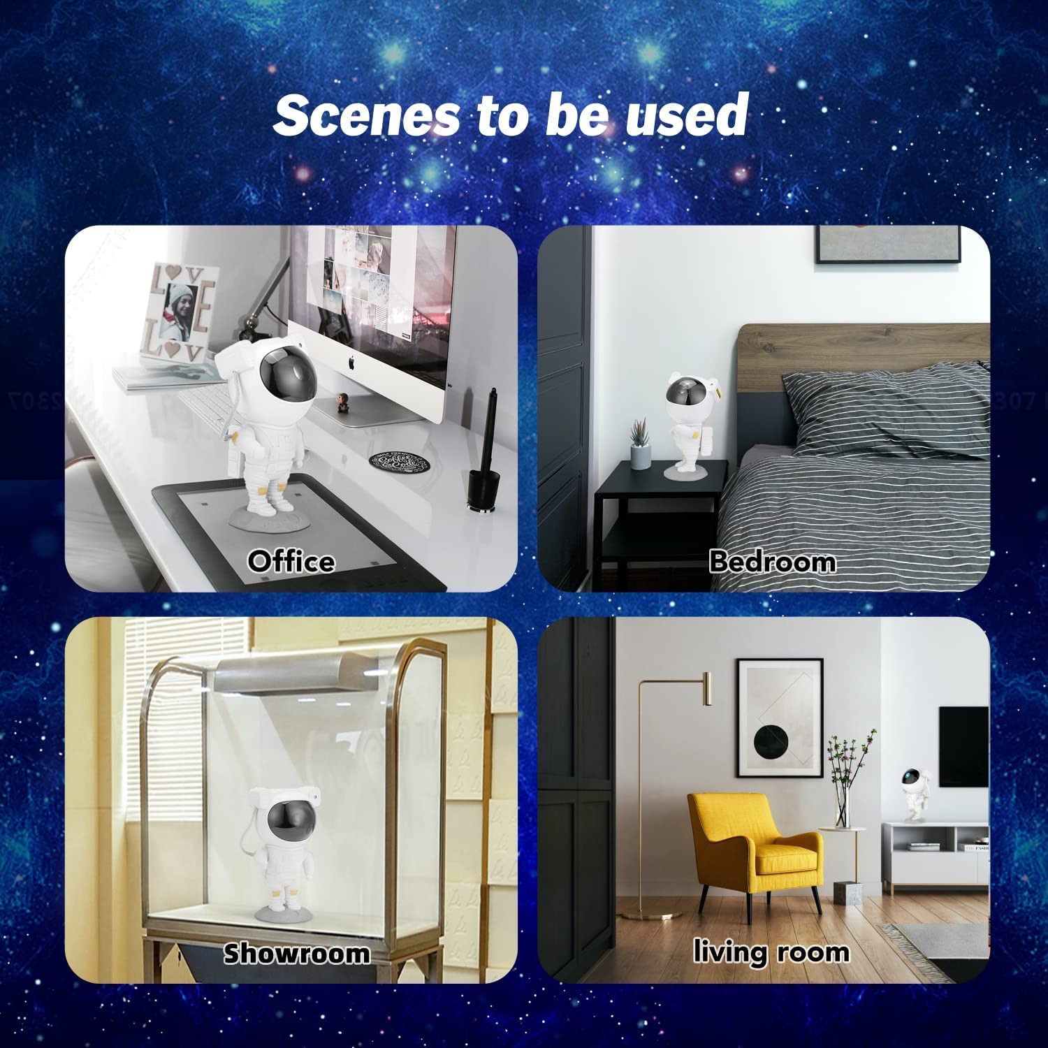 Astronaut Galaxy Projector Night Light 